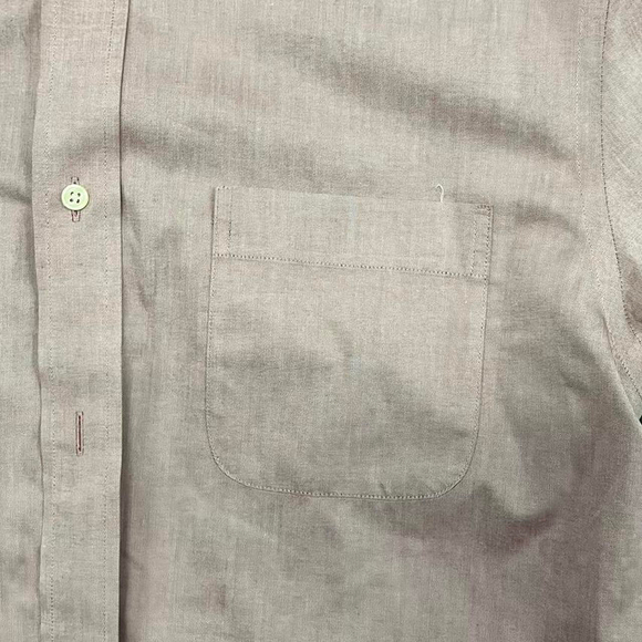 Vintage Eddie Bauer Pink Button Up Shirt Large Cotton Preppy Workwear - Picture 3 of 8